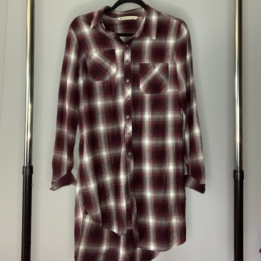 Maroon Flannel Dress